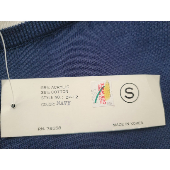 Amelia Austin Women's SZ Small VTG Sailor Fish Sea Navy Embroidered Knit Sweater - Picture 6 of 10